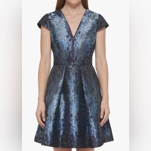 New with Tags Vince Camuto Blue Mini Fit and Flare Dress